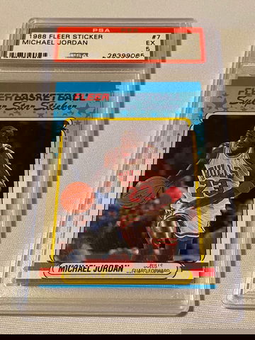 Michael Jordan 1988 Fleer Sticker PSA 5