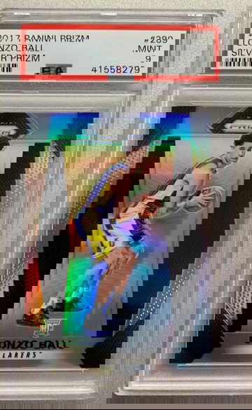 LONZO BALL 2017 ROOKIE SILVER PRIZM PSA 9 