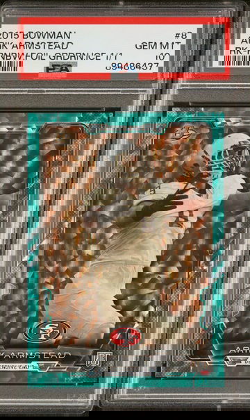 2015 Bowman Arik Armstead Gridiron Rainbow Foil 1/1 PSA 10