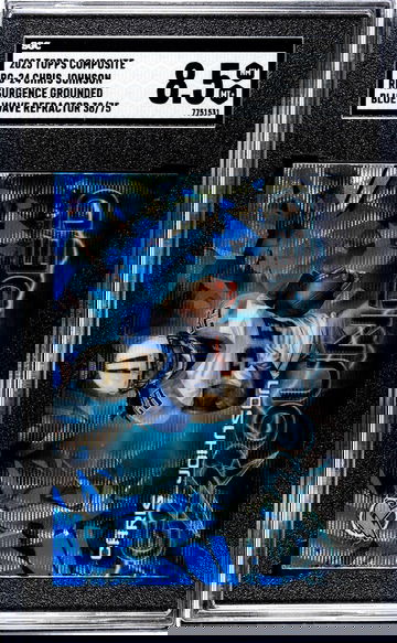 2023 Topps Composite #RG-24 Chris Johnson Resurgence Grounded Blue Wave Refractor 38/75 SGC 8.5