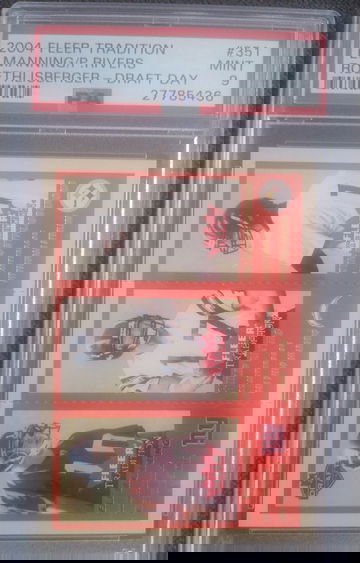 Ben Roethlisberger Eli Manning Philip Rivers Fleer DRAFT DAY /375 PSA 9