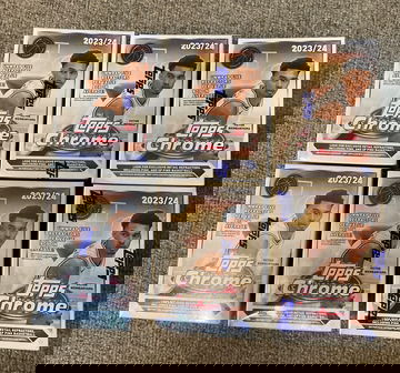 2023/24 Topps Chrome NBA basketball value blaster box lot x6