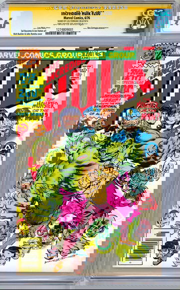 INCREDIBLE HULK #200 CGC-SS 9.6 SIGNED LOU FERRIGNO aka ORIG 1980’S TV HULK 1976