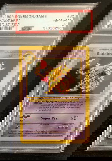 1999 Pokémon Game 1st edition Kadabara PSA 8
