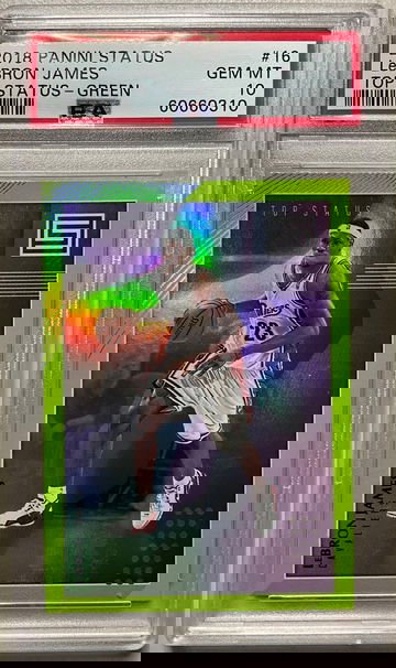 2018 PANINI STATUS #16 LeBRON JAMES TOP STATUS GREEN GEM MINT