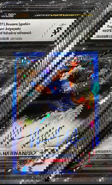 2021 Bowman Sapphire Heriberto Hernandez Auto CSG 9