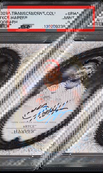 2024 transcendent collection Bryce Harper auto PSA 9