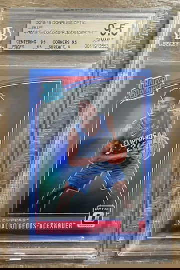 Shai Gilgeous-Alexander 2018 Donruss Optic Blue 1/49 RC BGS 9.5