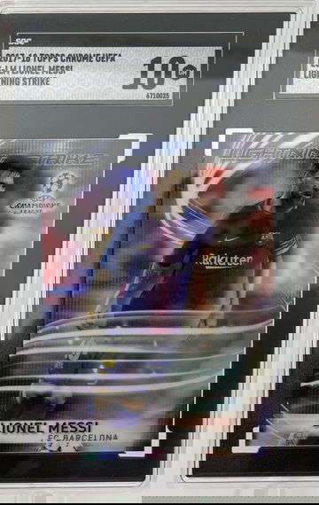 2017 Lionel Messi Topps Chrome Lightening Strike SGC 10