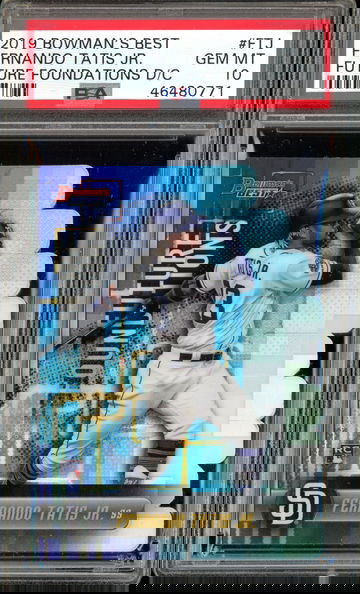 FERNANDO TATIS JR PSA 10 RC 2019 BOWMAN'S BEST FUTURE FOUNDATIONS DIE CUT #FTJ