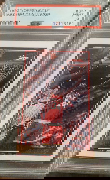 1992 Topps gold Hakeem olajuwon psa 9 mint