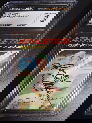 1971 Topps #20 Reggie Jackson CGC 3 Auto 