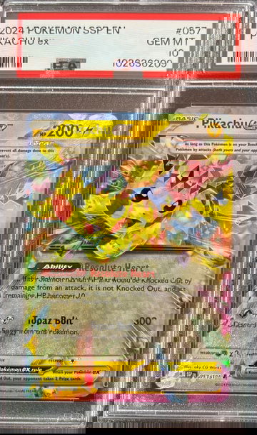 2024 Pokémon Pikachu ex Surging Sparks 057/191 PSA 10 Gem Mint 