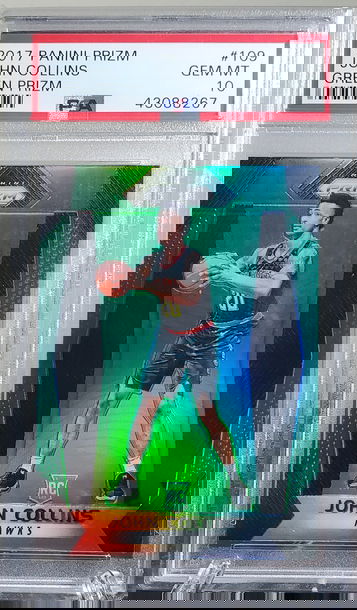 John Collins 2017 Panini Prizm Green RC Rookie PSA 10