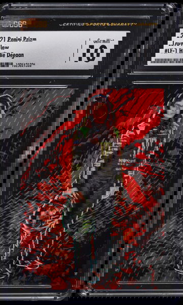 2021 Prizm NASCAR Lava Flow Hailie Deegan #LF-1 SSP Case Hit CSG 10 Gem Mint