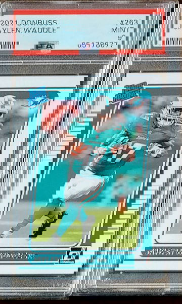 2021 JAYLEN WADDLE Panini Donruss Rated Rookie PSA 9 POP 53 RC #263