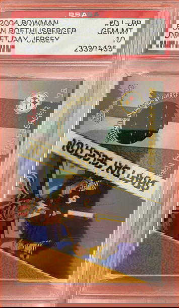 2004 BOWMAN DRAFT DAY JERSEY BEN ROETHLISBERGER #DJBR PSA 10 GEM MINT ROOKIE