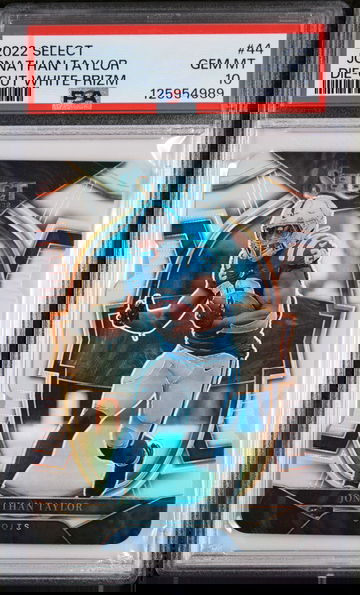 2022 Panini Select Prizm White Jonathan Taylor #44 /99 PSA 10