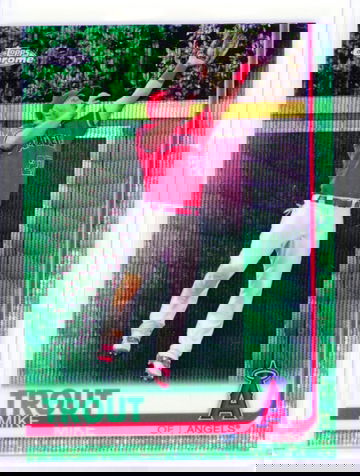 2019 Topps Chrome #200 Mike Trout Green Wave Refractor