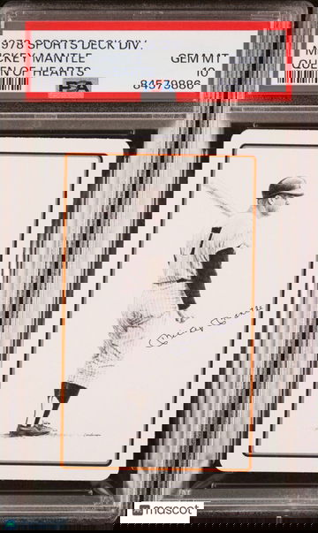 1978 Sports Deck Divison Mickey Mantle PSA 10 - Yankees - HOF - Queen of Hearts