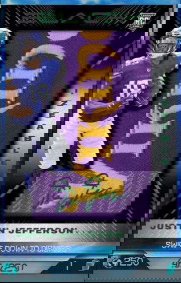 2020 Panini Blitz Black Justin Jefferson RPA Sizeable 46/250