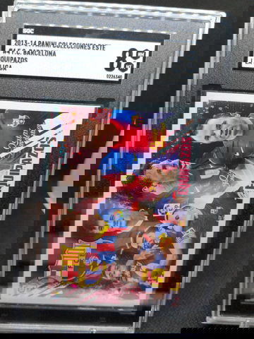 2013 Panini Colecciones Equipazos #4 Barcelona Messi Neymar Iniesta Xavi SGC 8