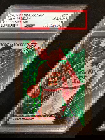 2019 Panini Mosaic - Cam Reddish - Rookie NBA Debut Green Mosaic Prizm PSA 10