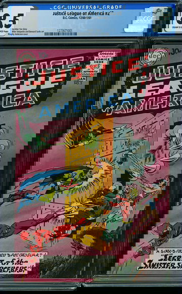 JUSTICE LEAGUE OF AMERICA #2, CGC 8.5 VF+