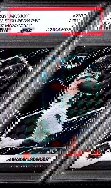 2021 Mosaic Jamison Crowder AFC Black 1/1 - PSA 9