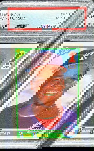 1990 Score Frank Thomas 1st Rd. Pick RC #663 *PSA 9 Mint* White Sox HOF Slugger