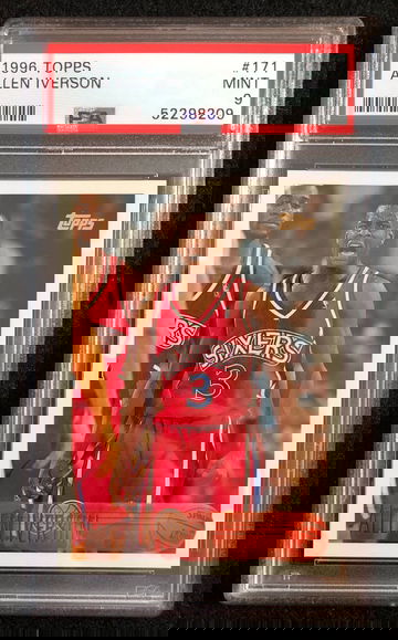 Allen Iverson 1996-97 Topps RC #171 Rookie MINT PSA 9
