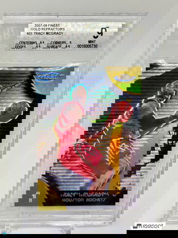 2007 08 Topps Finest TRACY MCGRADY Gold Refractor BGS 9 /25 #31