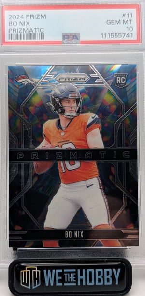 Bo NIx 2024 Panini Prizm Prizmatic Rookie PSA 10 Denver Broncos