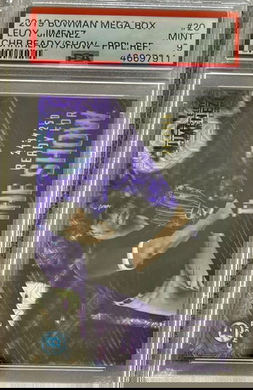 Eloy Jimenez 2019 Bowman Chrome Mega Box Purple Mojo Ready for the Show PSA 9 #D