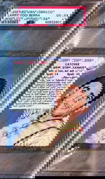 1952 Redman NoTab Yogi Berra PSA 4