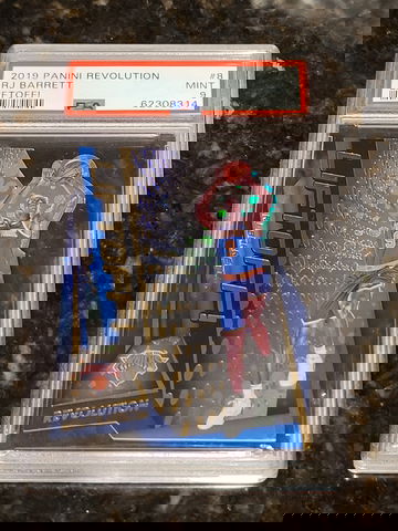 RJ Barrett 2019 Revolution Liftoff DIE CUT INSERT SP Rookie Card RC PSA 9
