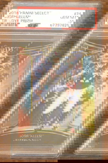 2018 Panini Select Josh Allen #24  PSA 10 Gem Mint Tie Dye Prizm