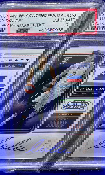 2018-19 Luka Doncic Panini Contenders Draft Rookie Auto /99 PSA 10 Gem Mint SP