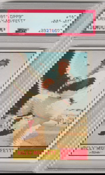 1961 Topps #16 Billy Muffett PSA 8 (Near Mint - Mint)