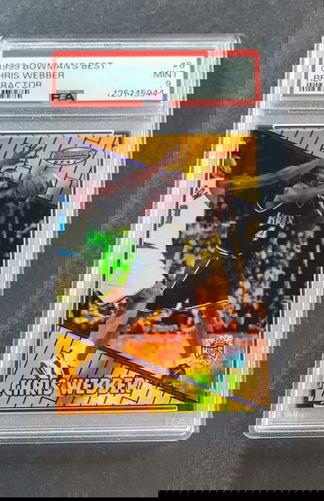 1999 BOWMAN'S BEST REFRACTOR #6 CHRIS WEBBER PSA 9 MINT  /400 *POP  8*