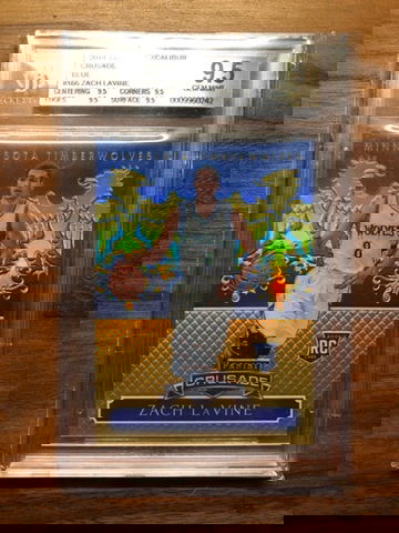 2014-15 Crusade Excalibur Blue RC Zach Lavine BGS 9.5 LOW POP RATE