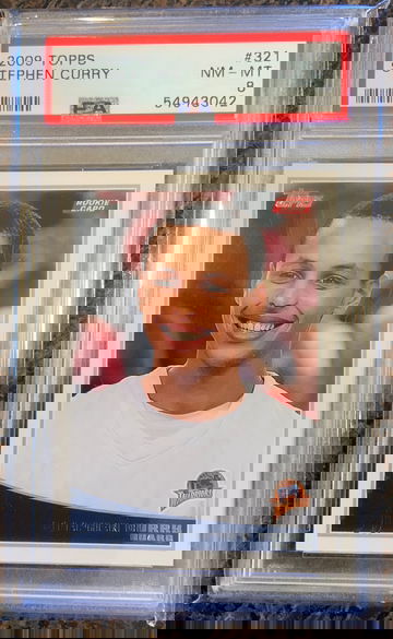 2009 Topps Stephen Curry Rookie PSA 8