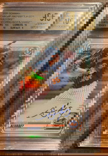 2020 Bowman Chrome Francisco Alvarez Refractor Auto /499 BGS 9.5