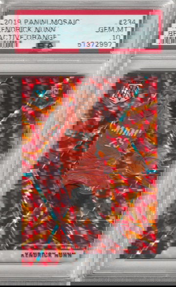 2019 Panini Mosaic Kendrick Nunn Reactive Orange Prizm RC PSA 10 Gem Mint