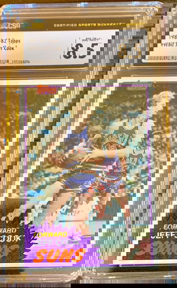 1981 - 82 Topps Basketball #80 West Jeff Cook - CSG 8.5 NM MT+ Brand New CSG Label & Slab