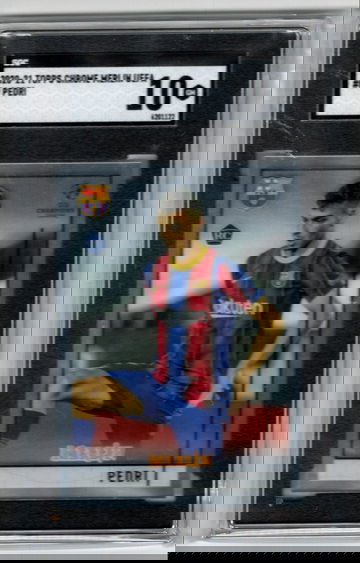 Pedri 2020-21 Topps Chrome Merlin UEFA Barcelona RC Rookie SGC 10