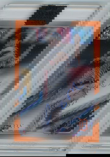 2021 Topps 70 Clearly Authentic Certified Autograph Issue Orange /5 Casey Mize