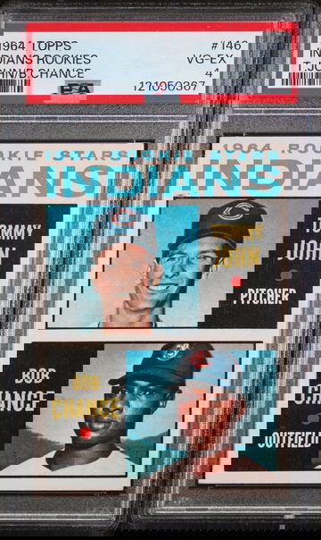 1964 Topps Tommy John/Bob Chance #146 RC PSA 4