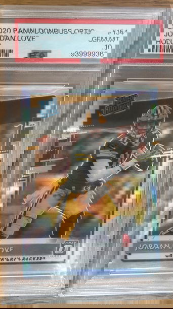 2020 Donruss Optic JORDAN LOVE RC Rated Rookie HOLO PSA 10 GEM MINT #154 PACKERS