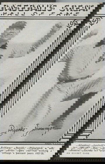 1948 Baseball's Great Hall of Fame Exhibits Hughie Jennings Detroit Tigers 